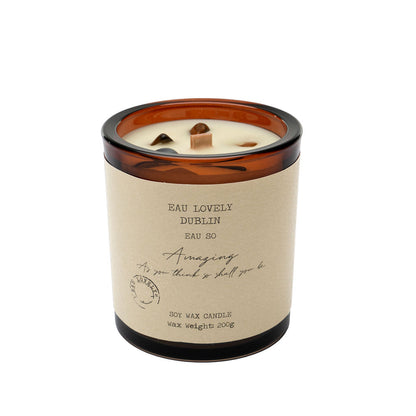 EAU SO Amazing Candles with Tiger Eye Gemstones