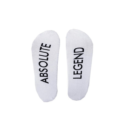 Absolute Legend Socks - Two Sizes Two Colours - Hug in a box.ie