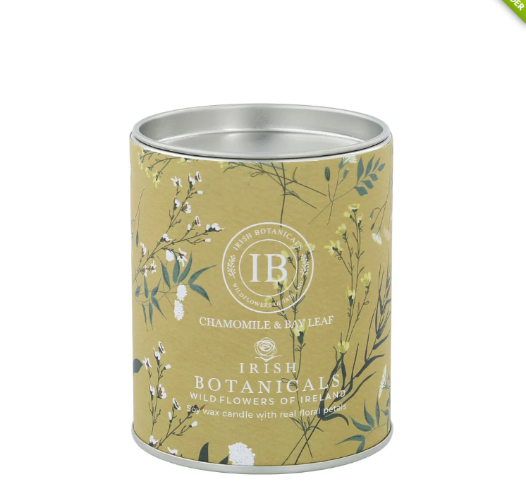 Wildflowers of Ireland Tin Candle – Chamomile & Bay Leaf