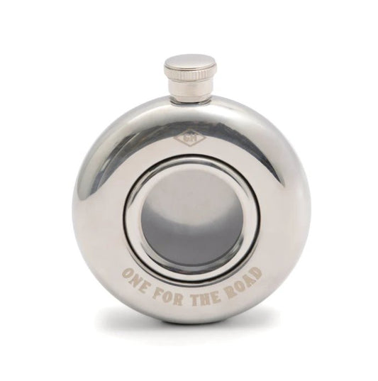 Circular Hip Flask - Hug in a box.ie