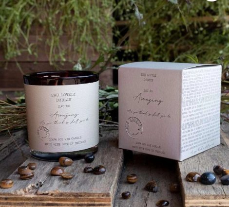 EAU SO Amazing Candles with Tiger Eye Gemstones - Hug in a box.ie