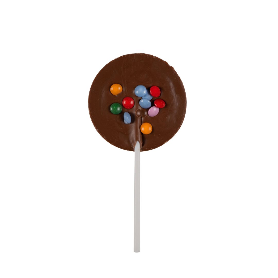 Large Mouth Watering Chocolate Smartie Lollypop - Hug in a box.ie