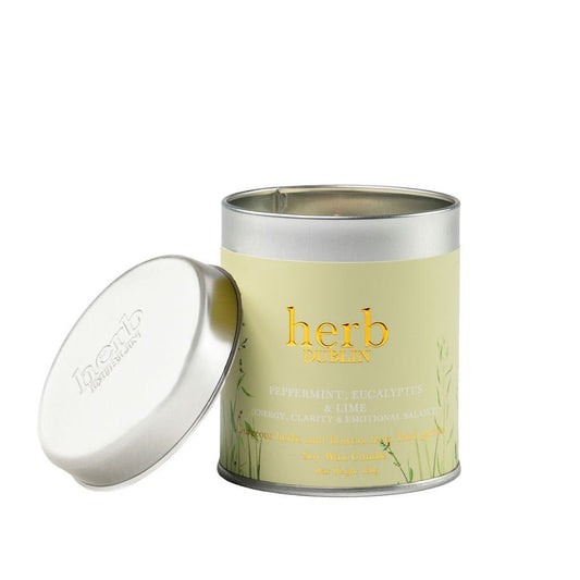 Peppermint & Eucalyptus Tin Candle - Hug in a box.ie