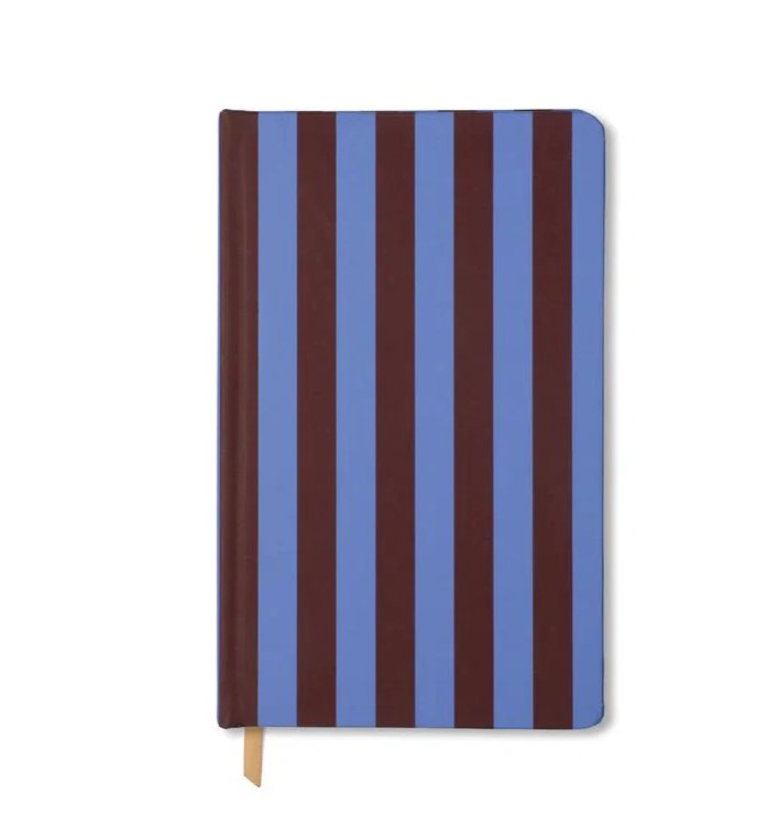 Purple & Nutmeg Stripe Soft Touch Journal - Hug in a box.ie