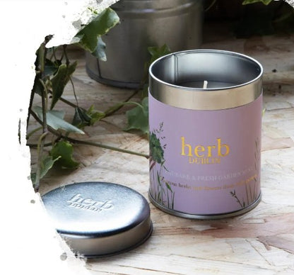 Rhubarb and Fresh Mint - Tin Candle. - Hug in a box.ie