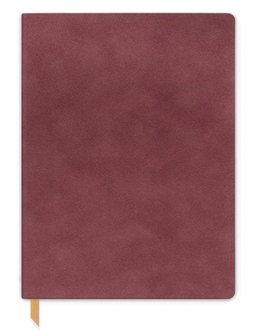 Vegan Suede Leather Journal - Burgundy - Hug in a box.ie