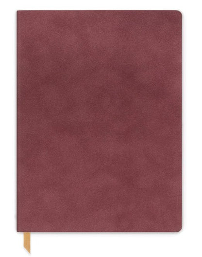 Vegan Suede Leather Journal - Burgundy - Hug in a box.ie